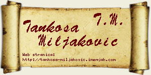 Tankosa Miljaković vizit kartica